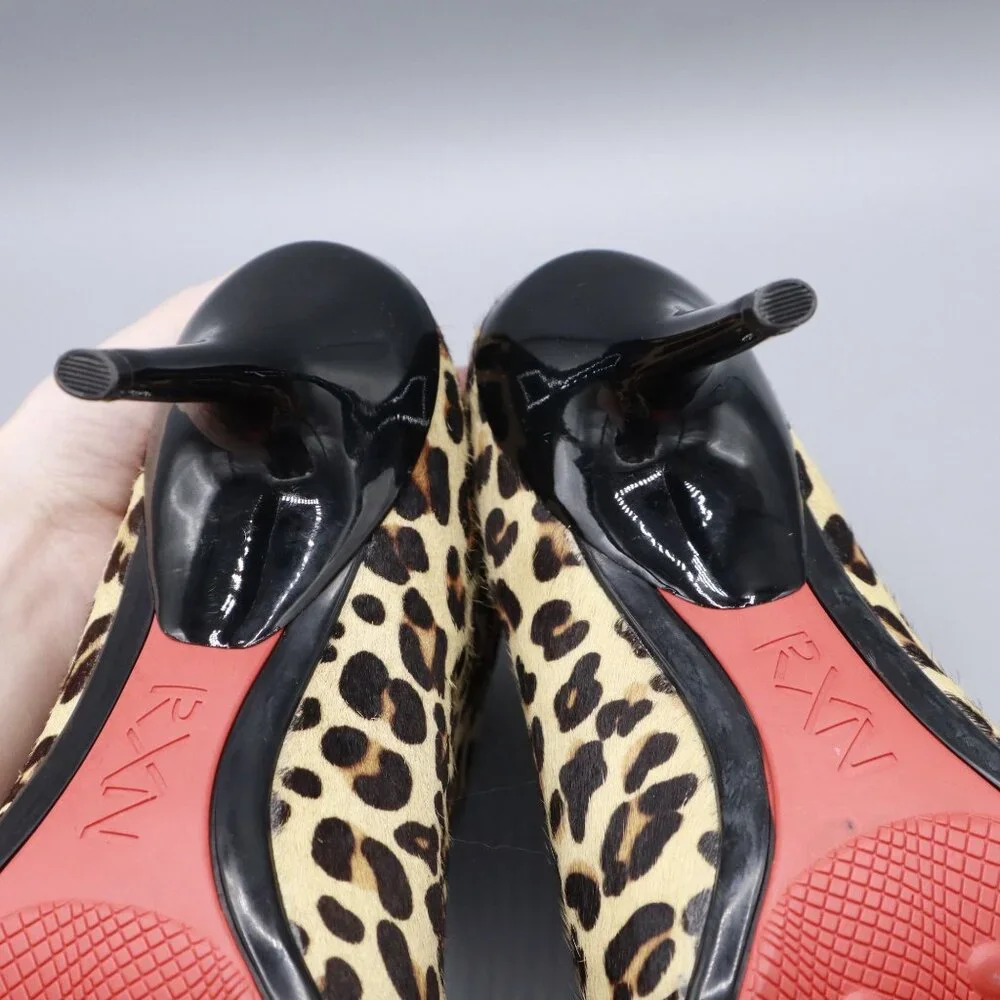 Kenneth Cole Leopard Print Booties Womens 7.5M Tan Party‎ Mob Wife Brunch Trendy